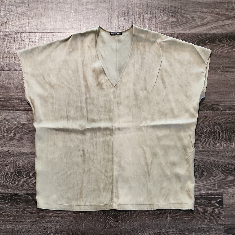 Eileen Fisher Silk Cotton Blend Blouse